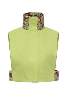 Жилет на молнии комбинированый (Оливковый/Бордовый, 42)